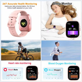 Fitness Smartwatch with Heart Rate & Sleep Monitor