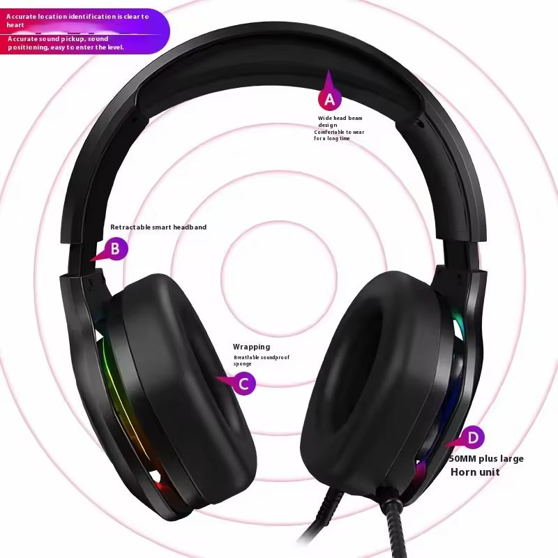EKSA E1000 RGB Gaming Headset 7.1 Surround Sound
