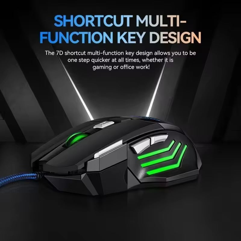 Wired RGB Gaming Mouse 7-Button Ergonomic USB