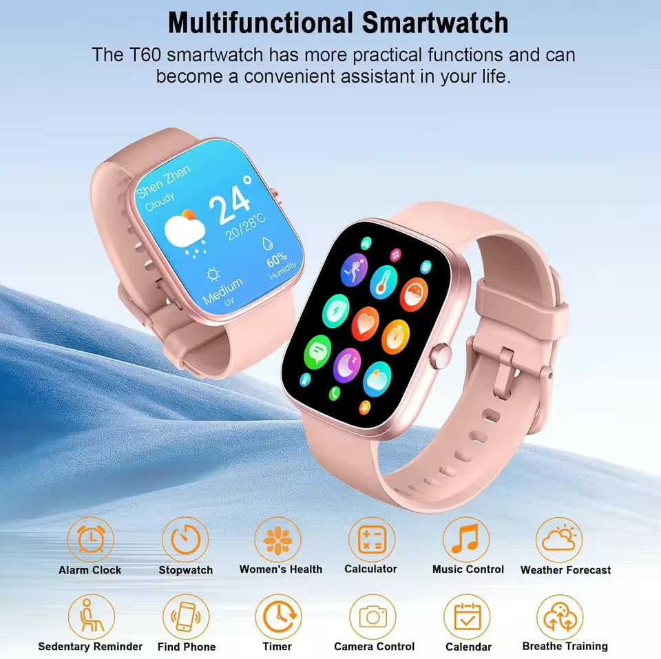 Fitness Smartwatch with Heart Rate & Sleep Monitor