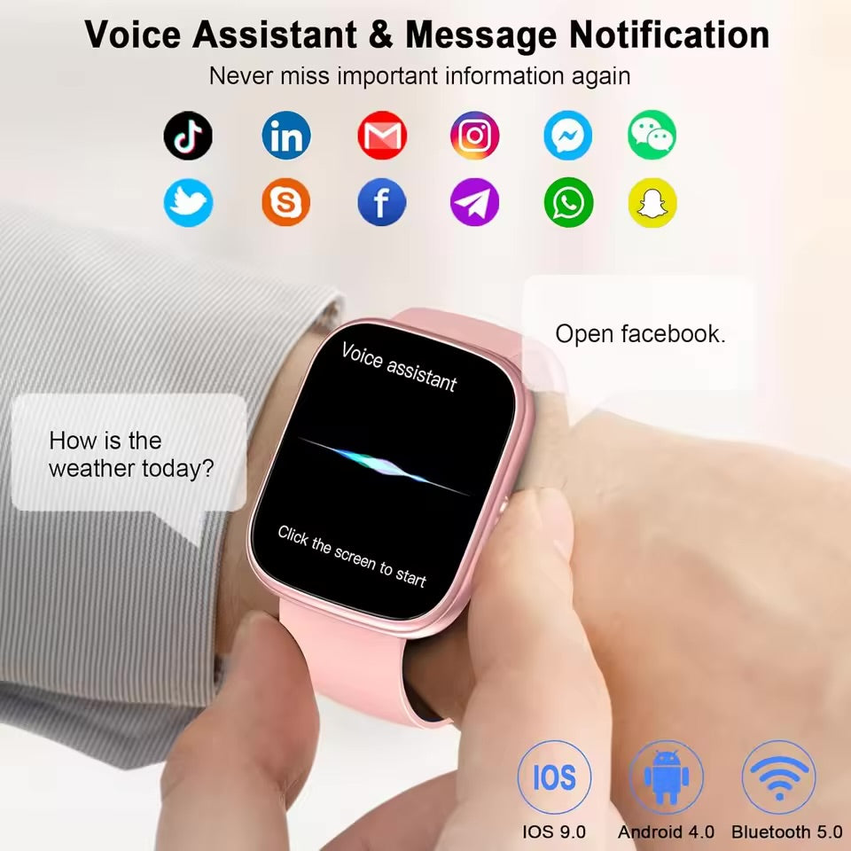Fitness Smartwatch with Heart Rate & Sleep Monitor