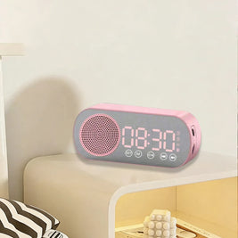 Mirror Clock Bluetooth Speaker with FM & Bass
