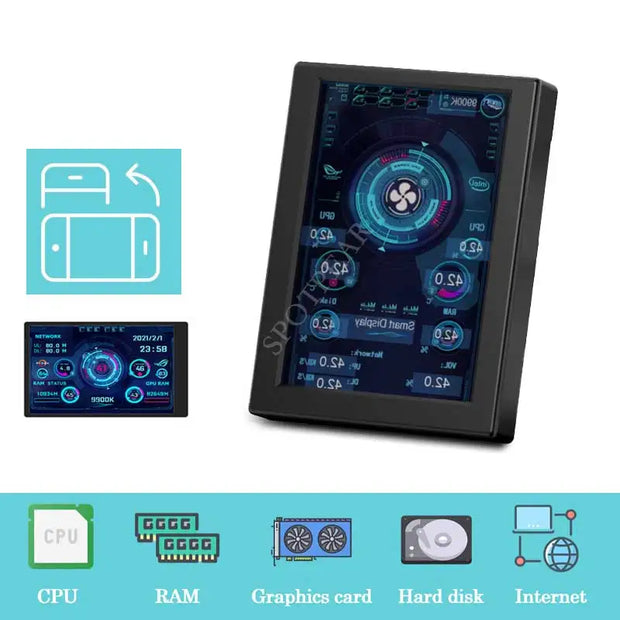 3.5" Mini LCD Secondary Monitor for PC