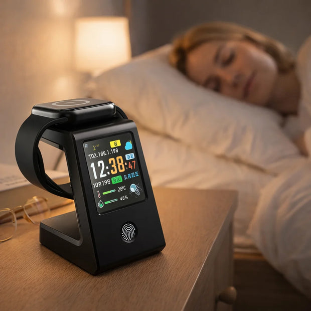 Smart WiFi Weather Clock with Wireless Charging