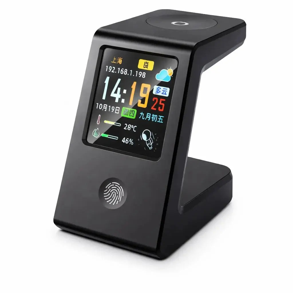Smart WiFi Weather Clock with Wireless Charging