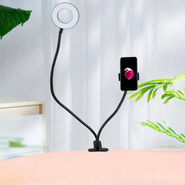 Clip-On Selfie Ring Light with Gooseneck