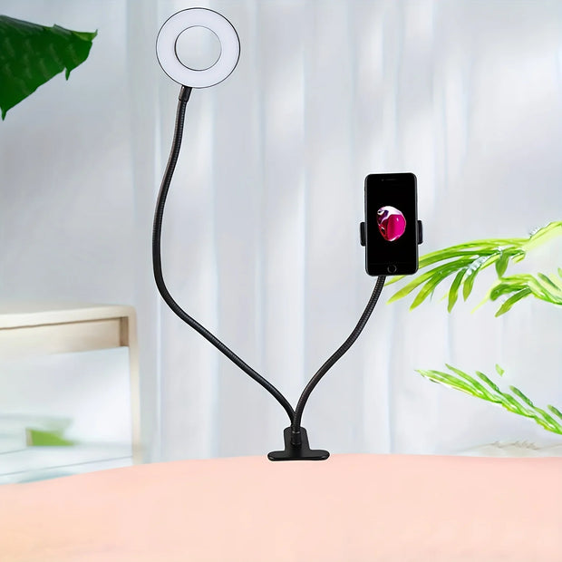Clip-On Selfie Ring Light with Gooseneck